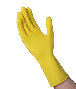 VGuard™ C25B1 Series Chemical Resistant Latex Gloves, Flock Lined